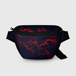 Поясная сумка Lightning red glow, цвет: 3D-принт