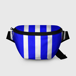 Поясная сумка Color white blue line, цвет: 3D-принт