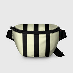 Поясная сумка Color black beige line, цвет: 3D-принт
