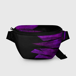 Поясная сумка Color purple black stripes, цвет: 3D-принт