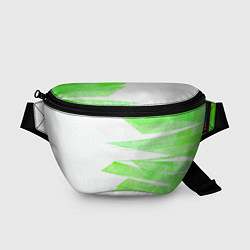 Поясная сумка Color white light green stripes, цвет: 3D-принт