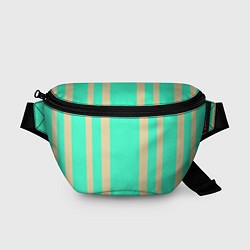 Поясная сумка Color blue beige stripes