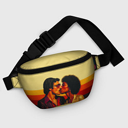 Поясная сумка Диско поцелуй поп-арт 1970-е, цвет: 3D-принт — фото 2