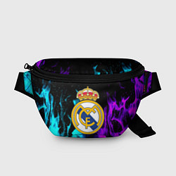 Поясная сумка Real Madrid неоновый огонь, цвет: 3D-принт