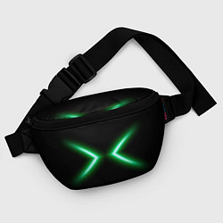 Поясная сумка Neon green lines, цвет: 3D-принт — фото 2