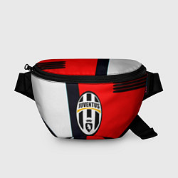 Поясная сумка Ювентус геометрия полосы спорт, цвет: 3D-принт