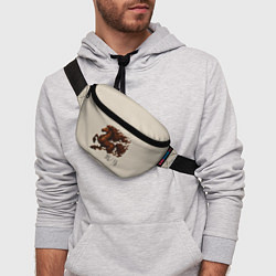 Поясная сумка Конь врывается в новый год, цвет: 3D-принт — фото 2