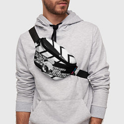 Поясная сумка Реал Мадрид краски полосы, цвет: 3D-принт — фото 2