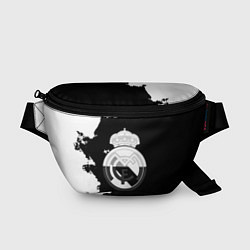 Поясная сумка Реал Мадрид черно белые краски