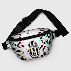Поясная сумка Ювентус геометрия глитч, цвет: 3D-принт — фото 2