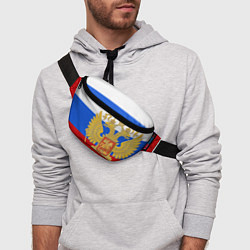 Поясная сумка Герб России: триколор, цвет: 3D-принт — фото 2