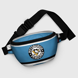Поясная сумка Pittsburgh Penguins: White, цвет: 3D-принт — фото 2