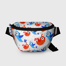 Поясная сумка Птички, цвет: 3D-принт