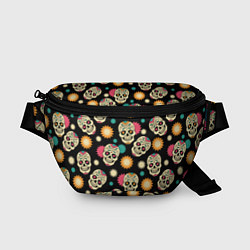 Поясная сумка День мертвецов - черепа, цвет: 3D-принт