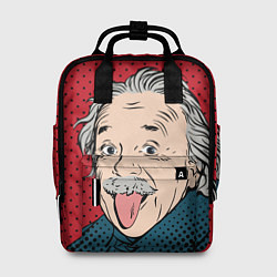 Рюкзак женский Альберт Эйнштейн: Поп-арт, цвет: 3D-принт