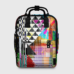 Рюкзак женский RGB Geometry, цвет: 3D-принт