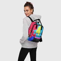 Рюкзак женский Цветная Лама, цвет: 3D-принт — фото 2