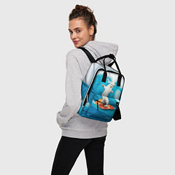 Рюкзак женский Кот-серфер, цвет: 3D-принт — фото 2
