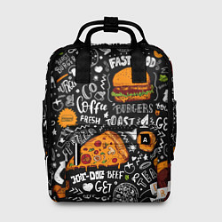 Рюкзак женский Fast Food, цвет: 3D-принт