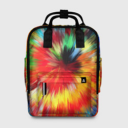 Рюкзак женский Абстракция разноцветная и яркая, цвет: 3D-принт