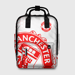 Рюкзак женский Манчестер Юнайтед white, цвет: 3D-принт