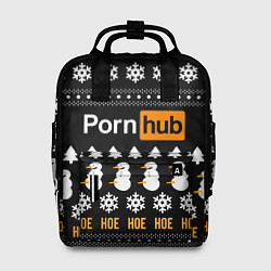 Рюкзак женский Новогодный порнхаб, цвет: 3D-принт