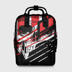Рюкзак женский Череп Icon красный, цвет: 3D-принт