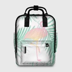 Рюкзак женский Фламинго в джунглях, цвет: 3D-принт