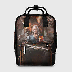 Рюкзак женский КРОВЬ И ВЕДЬМАК, цвет: 3D-принт