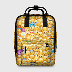 Рюкзак женский Смайлики Emoji, цвет: 3D-принт