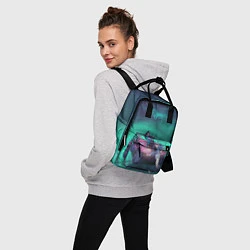 Рюкзак женский ЧЕРНОЕ ЗЕРКАЛО, цвет: 3D-принт — фото 2