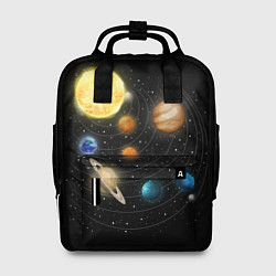 Рюкзак женский Солнечная Система, цвет: 3D-принт