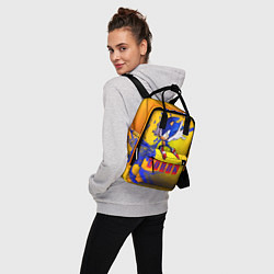 Рюкзак женский Sonic - Соник, цвет: 3D-принт — фото 2