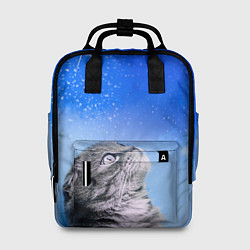 Рюкзак женский Кот и космос, цвет: 3D-принт