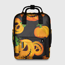 Рюкзак женский Весёлые тыквы, цвет: 3D-принт
