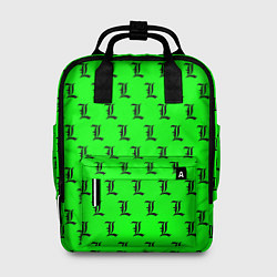 Рюкзак женский Эл паттерн зеленый, цвет: 3D-принт