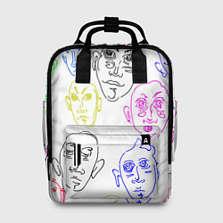 Рюкзак женский Цветные лица, цвет: 3D-принт