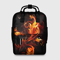 Рюкзак женский Огненный цветок, цвет: 3D-принт