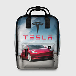Рюкзак женский Tesla Model 3, цвет: 3D-принт