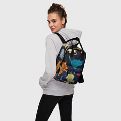 Рюкзак женский Космические котики, цвет: 3D-принт — фото 2