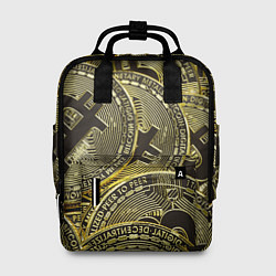 Рюкзак женский БИТКОИНЫ МОНЕТЫ, цвет: 3D-принт
