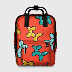 Рюкзак женский Собачки шарики, цвет: 3D-принт