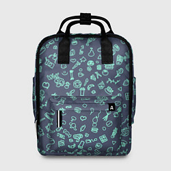 Рюкзак женский Еда Синий, цвет: 3D-принт