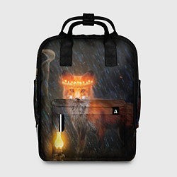 Рюкзак женский Лиса с огненной короной, цвет: 3D-принт