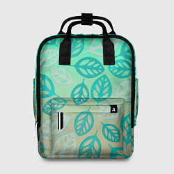Рюкзак женский Узор из листиков, цвет: 3D-принт