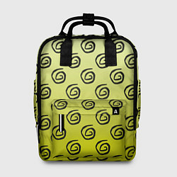 Женский рюкзак Узор спиральки на желтом фоне