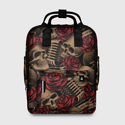 Рюкзак женский Черепа Рок-н-ролл, цвет: 3D-принт