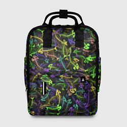 Рюкзак женский Neon Fish Bone, цвет: 3D-принт