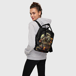 Рюкзак женский БИТВА С ДРАКОНОМ, цвет: 3D-принт — фото 2