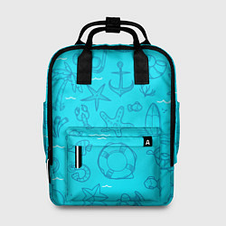 Рюкзак женский Морская тема, цвет: 3D-принт